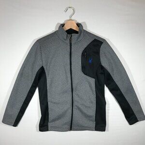 Spyder Bandit Boy's Large 14/16 Gray Full Zip Long Sleeve Jacket